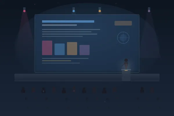 Conference hall with attendees