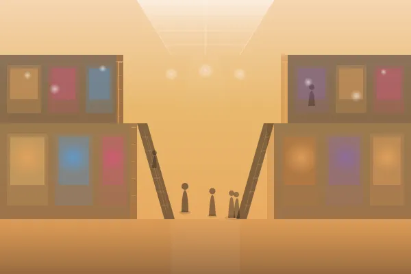 Modern shopping mall interior